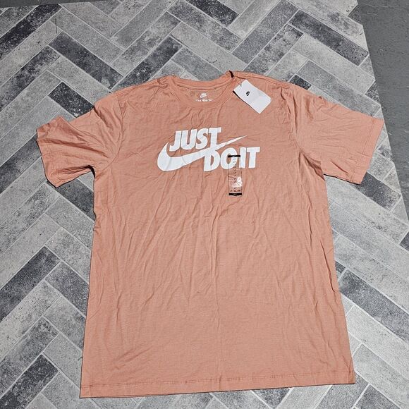 New Men's Nike Sportswear JDI Just Do It Tee Light Salmon AR5006-824 Size LT - Picture 1 of 5